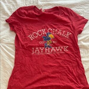 Red Kansas Jayhawk T-Shirt